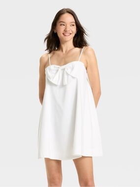 a new day White Bow-Front Slip Dress